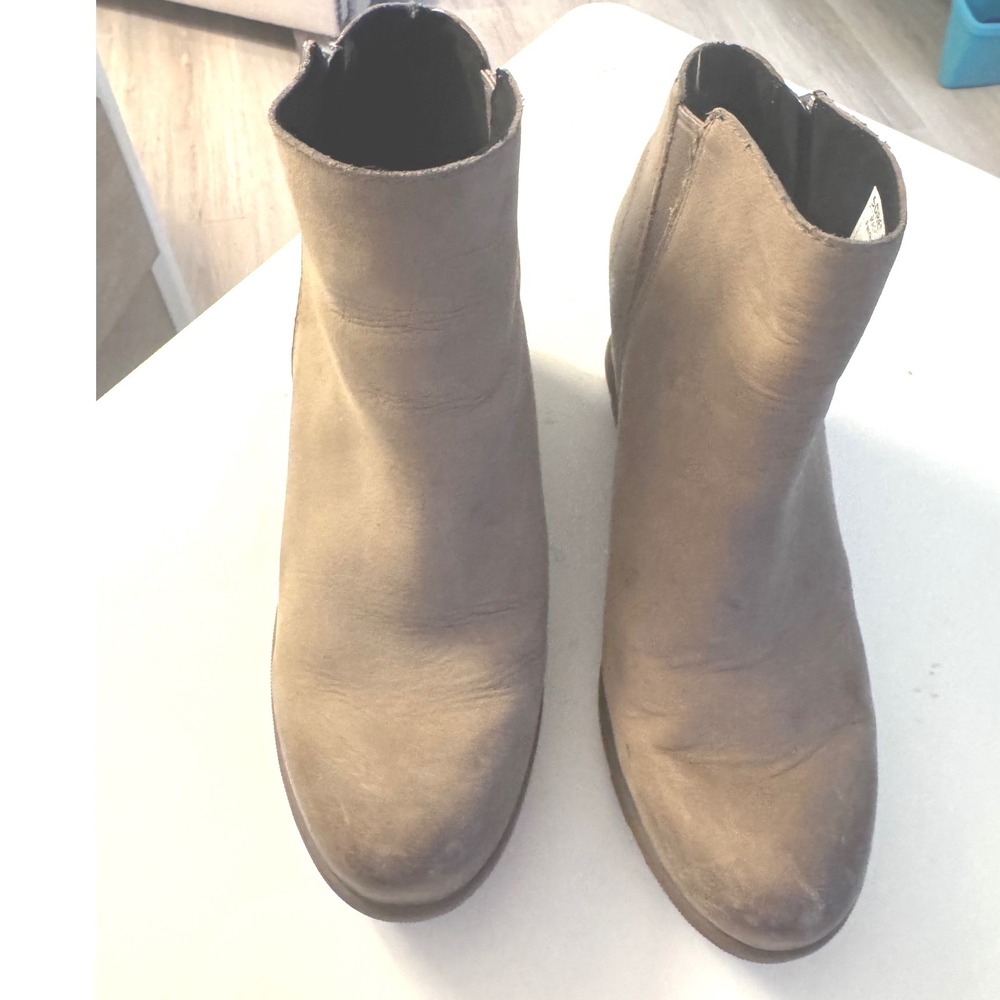 Sorel Joan of Arctic Wedge II Chelsea Boots Quarry brown suede Womens 7